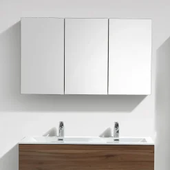 Stano Armoire de toilette bloc-miroir SIENA largeur 120 cm noyer* Meuble De Salle De Bains Faible Profondeur|Armoire De Toilette