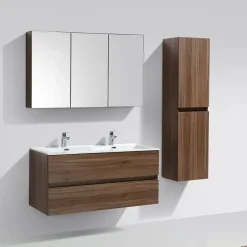 Stano Armoire de toilette bloc-miroir SIENA largeur 120 cm noyer* Meuble De Salle De Bains Faible Profondeur|Armoire De Toilette