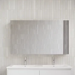 Stano Armoire de toilette bloc-miroir FORTINA largeur 120 cm blanc