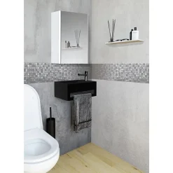 Planète Bain Armoire de toilette éclairante Stella 50 cm 1 porte* Armoire De Toilette
