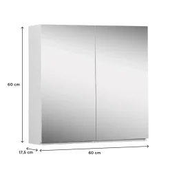 Mob-In Armoire de toilette 60cm double porte avec miroirs WILL