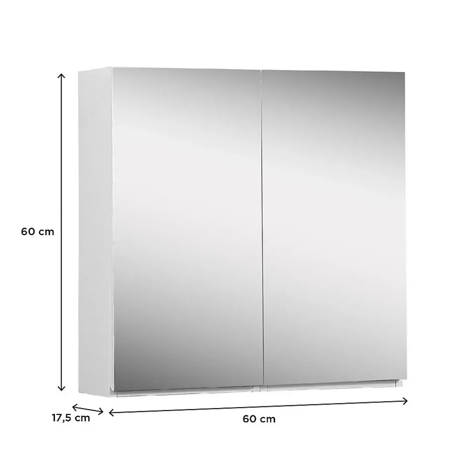 Mob-In Armoire de toilette 60cm double porte avec miroirs WILL