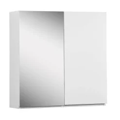 Mob-In Armoire de toilette 60cm double porte WILL blanc porte + miroir* Armoire De Toilette