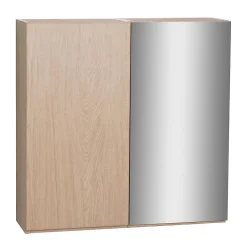 Mob-In Armoire de toilette 60cm double porte WILL décor chêne porte + miroir* Armoire De Toilette