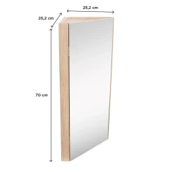 Mob-In Armoire de toilette d'angle CLEO* Armoire De Toilette|Meuble De Salle De Bains Faible Profondeur
