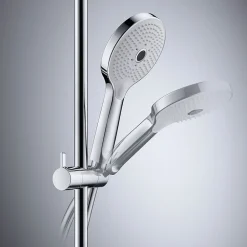 Duravit Armoire de toilette en aluminium 2 portes miroir avec éclairage LED pour salle de bain et toilette - 70x100x15cm - DURAPOINT