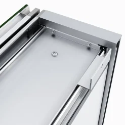 Sirhona Armoire de toilette en Aluminium Miroir multi-surfaces 65x65 cm Interrupteur tactile LED + Anti-buée + Prise rasoir* Armoire De Toilette