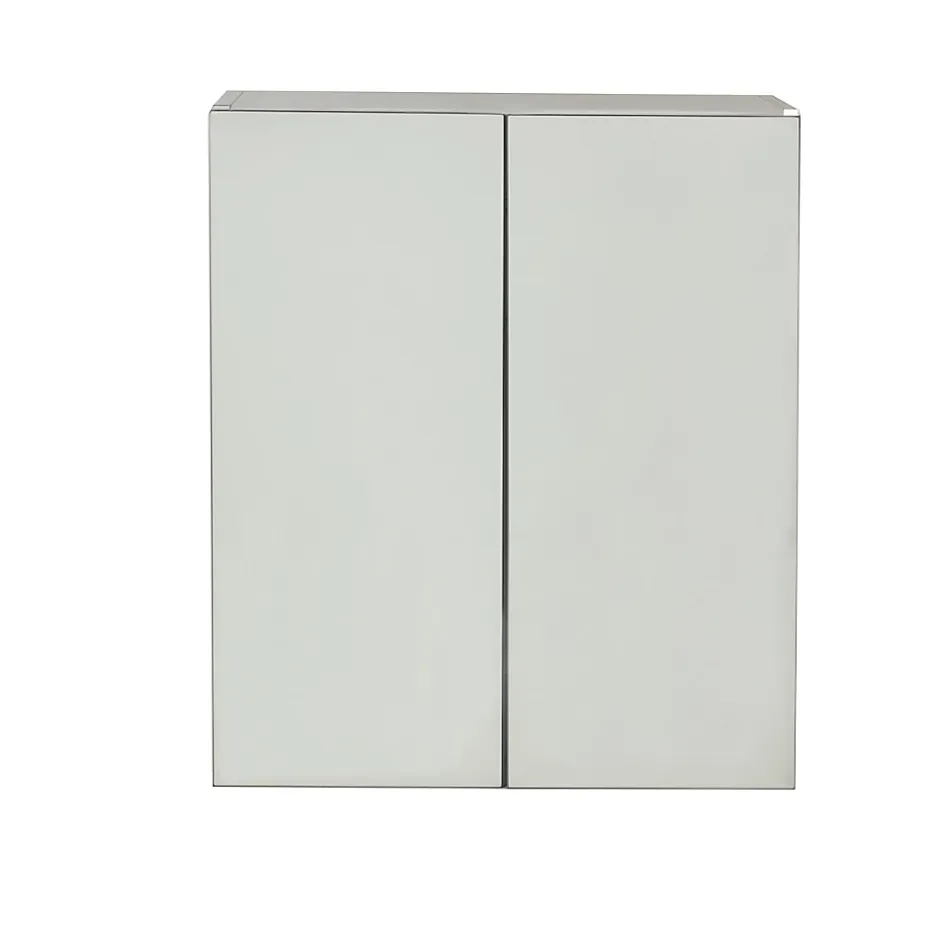 GoodHome Armoire de toilette miroir l.60 x H.60 x P.15 cm, Imandra* Armoire De Toilette|Meuble De Salle De Bains Faible Profondeur