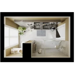 GoodHome Armoire de toilette miroir l.60 x H.60 x P.15 cm, Imandra* Armoire De Toilette|Meuble De Salle De Bains Faible Profondeur