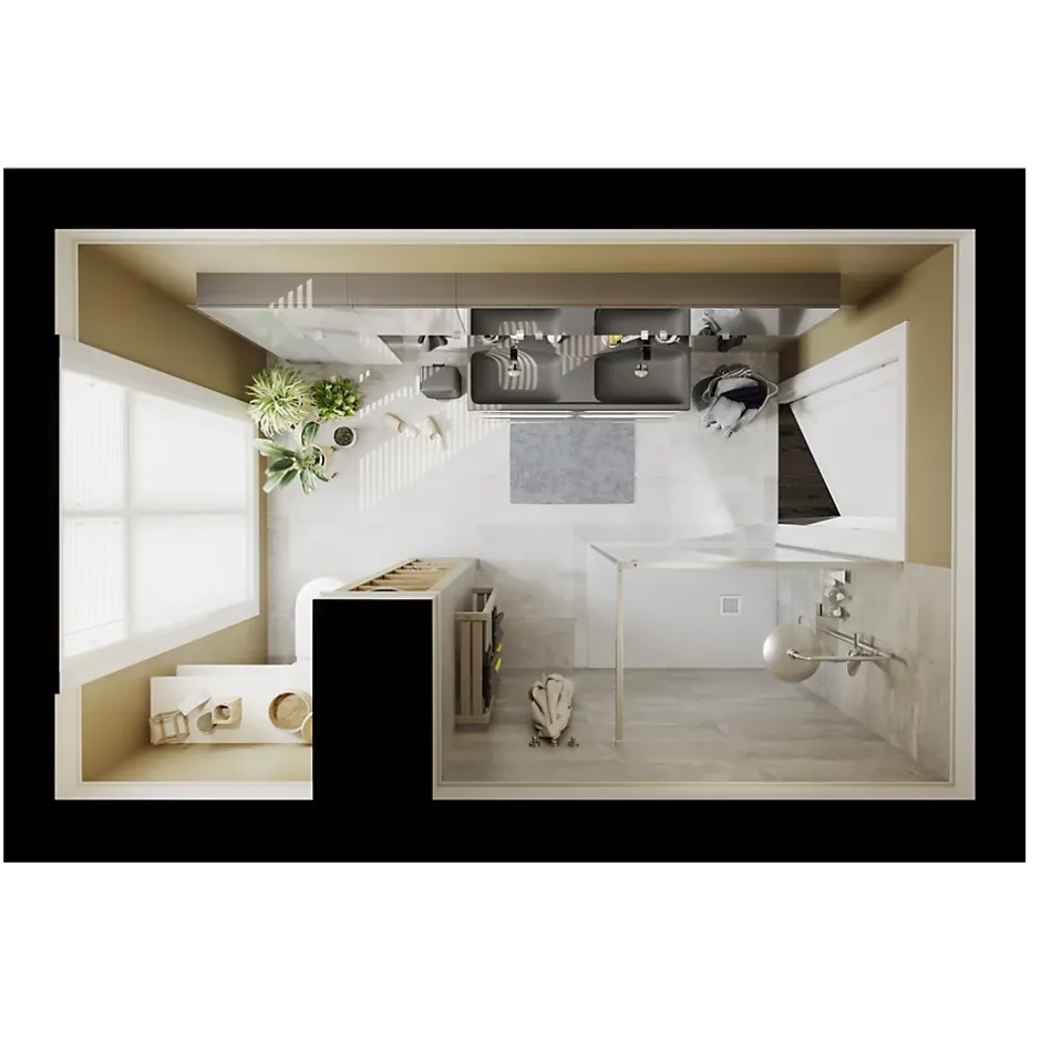 GoodHome Armoire de toilette miroir l.60 x H.60 x P.15 cm, Imandra* Armoire De Toilette|Meuble De Salle De Bains Faible Profondeur