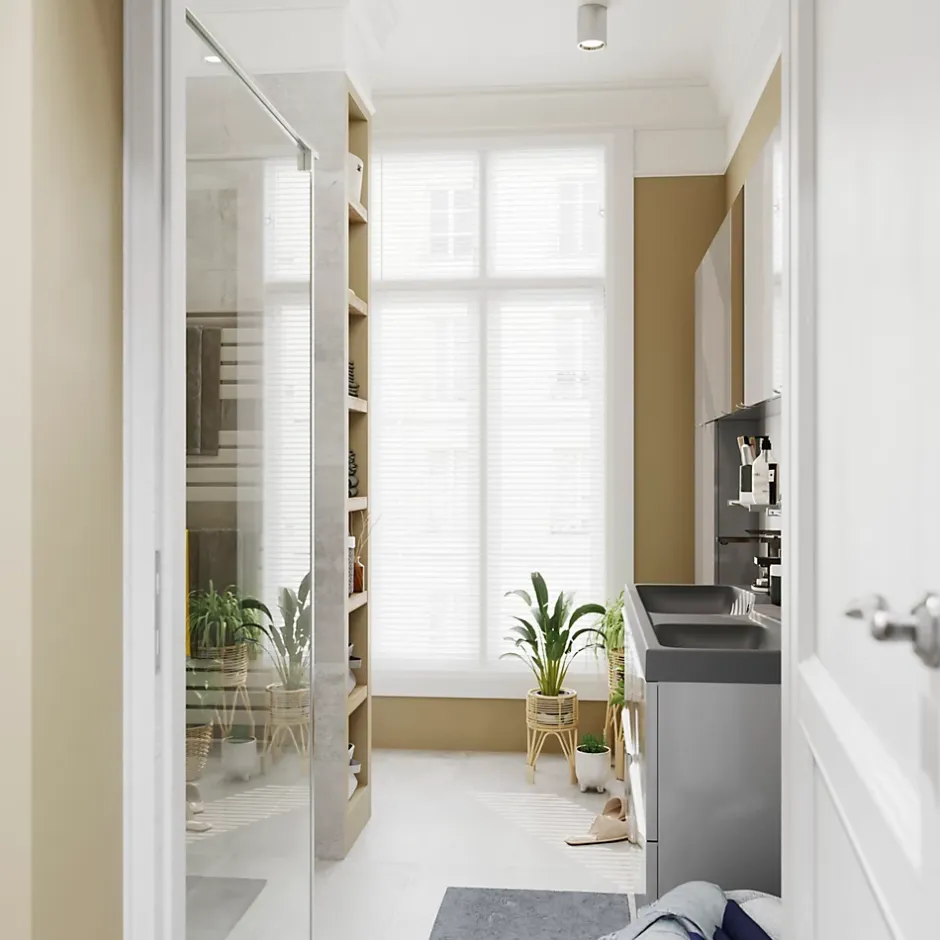GoodHome Armoire de toilette miroir l.60 x H.60 x P.15 cm, Imandra* Armoire De Toilette|Meuble De Salle De Bains Faible Profondeur