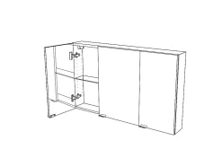 GoodHome Armoire de toilette miroir l.100 x H.60 x P.15 cm, Imandra* Armoire De Toilette