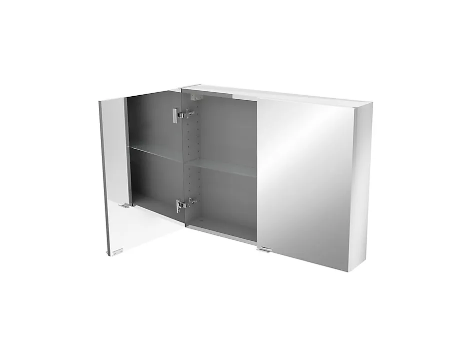 GoodHome Armoire de toilette miroir l.80 x H.60 x P.15 cm, Imandra