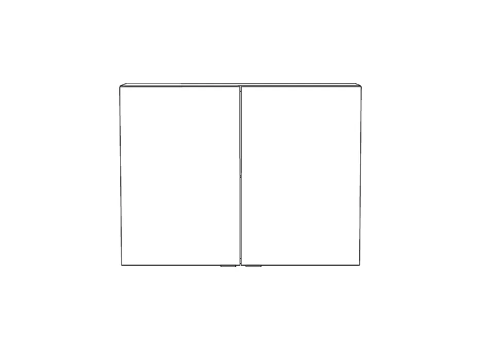 GoodHome Armoire de toilette miroir l.80 x H.60 x P.15 cm, Imandra