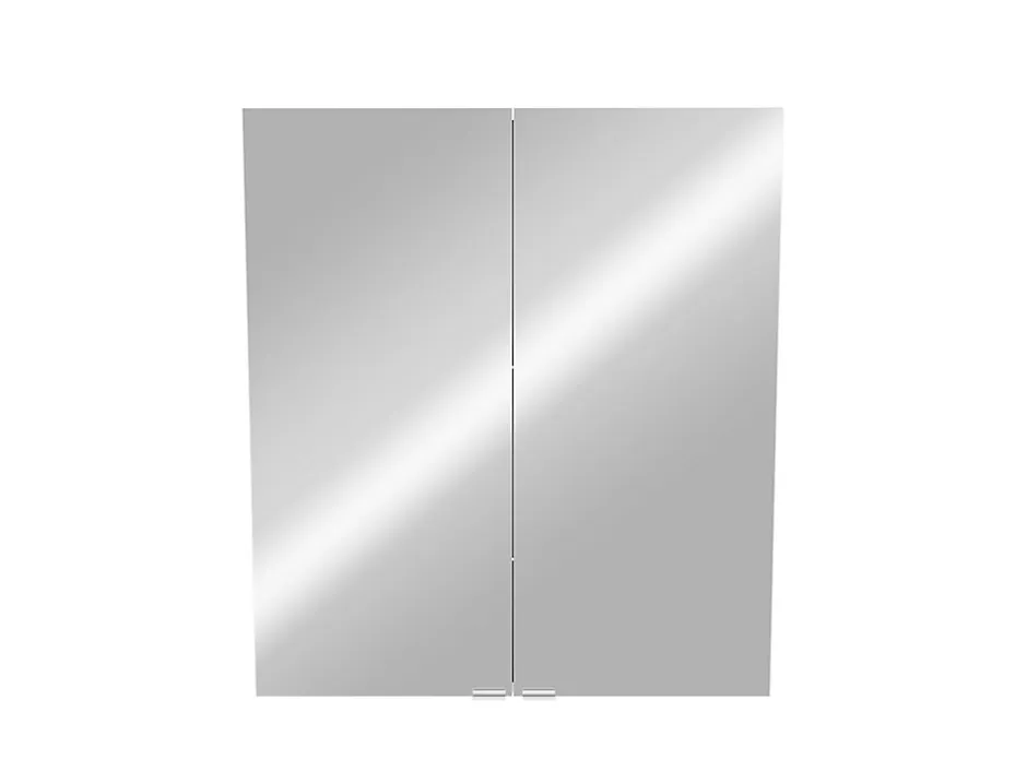GoodHome Armoire de toilette miroir l.80 x H.90 x P.15 cm, Imandra* Armoire De Toilette|Meuble De Salle De Bains Faible Profondeur