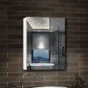AICA Sanitaire Armoire de Toilette Mural avec Miroir et Rangement - Moderne, Blanc, 40x70 cm,* Armoire De Toilette