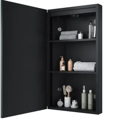 Sirhona Armoire de toilette 60x75cm + Interrupteur tactile + LED température 3 couleurs + Anti-buée + Prise rasoir* Armoire De Toilette