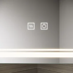 Sirhona Armoire de toilette 60x75cm + Interrupteur tactile + LED température 3 couleurs + Anti-buée + Prise rasoir* Armoire De Toilette