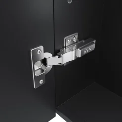Sirhona Armoire de toilette Grand Rangement 60x75 cm + Interrupteur tactile + Température LED tricolore + Anti-buée + Prise rasoir