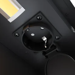 Sirhona Armoire de toilette Etagère de Rangement 65x60cm+Touch+LED Température Tri-Couleur+ Anti-buée+Prise rasoir