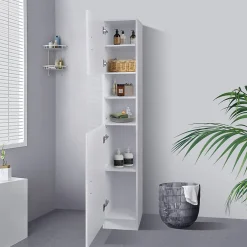 Ml-Design Armoire haute salle de bain colonne blanc MDF 30x190x25 cm