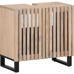 Vidaxl Armoire lavabo de bain 62x34x58 cm bois massif de manguier
