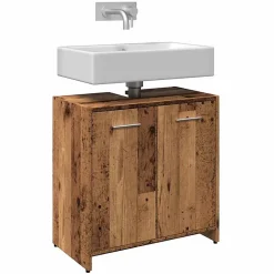 Vidaxl Armoire lavabo de salle de bain vieux bois 60x33x60 cm