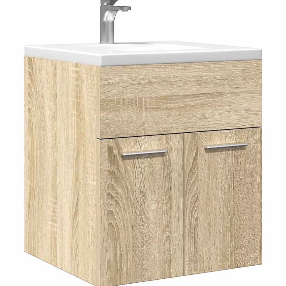 Vidaxl Armoire lavabo de salle de bain chêne sonoma 41x38,5x46 cm* Meuble Wc