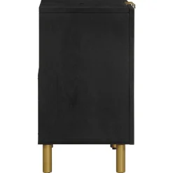 Vidaxl Armoire lavabo de salle de bain noir bois d'ingénierie