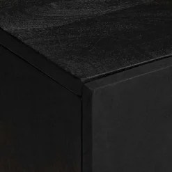 Vidaxl Armoire lavabo de salle de bain noir bois d'ingénierie