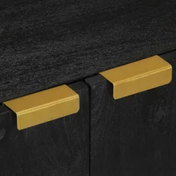 Vidaxl Armoire lavabo de salle de bain noir bois d'ingénierie