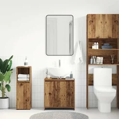 Vidaxl Armoire lavabo de salle de bain vieux bois 60x33x60 cm* Meuble Wc