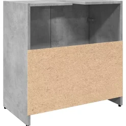 Vidaxl Armoire lavabo de salle de bain gris béton 60x33x60 cm* Meuble Wc