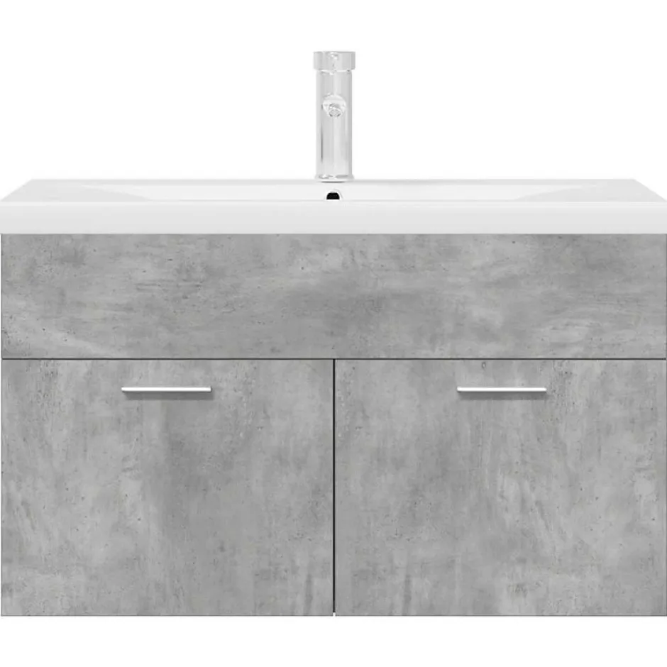 Vidaxl Armoire lavabo de salle de bain avec bassin intégré et robinet