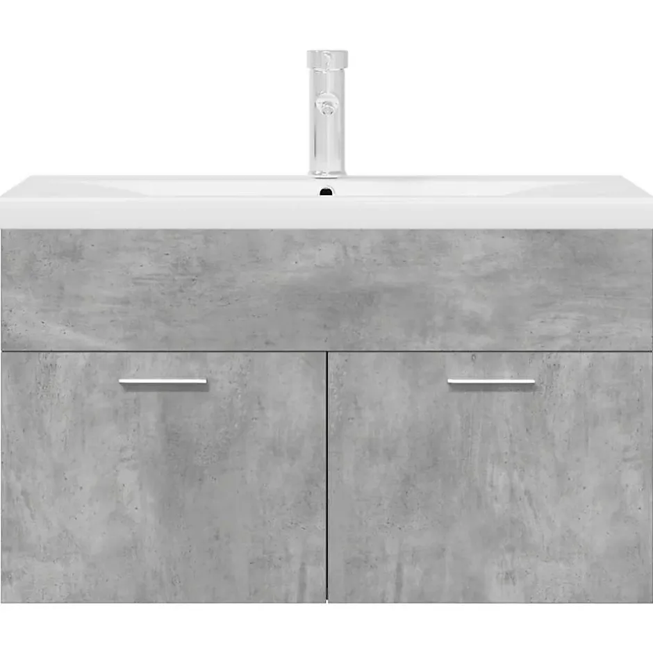 Vidaxl Armoire lavabo de salle de bain avec bassin intégré et robinet