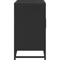 Vidaxl Armoire lavabo de salle de bain noir 80x33x60cm bois ingénierie