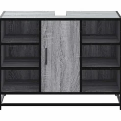 Vidaxl Armoire lavabo de salle de bain sonoma gris bois d'ingénierie