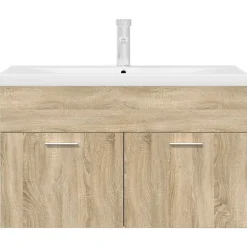 Vidaxl Armoire lavabo de salle de bain et vasque et robinet intégrés* Meuble Wc