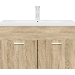 Vidaxl Armoire lavabo de salle de bain et vasque et robinet intégrés* Meuble Wc