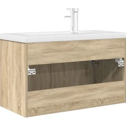 Vidaxl Armoire lavabo de salle de bain et vasque et robinet intégrés* Meuble Wc