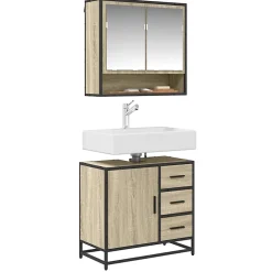 Vidaxl Armoire lavabo de salle de bain chêne sonoma bois d'ingénierie* Meuble Wc