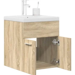 Vidaxl Armoire lavabo de salle de bain et vasque et robinet intégrés* Meuble Wc