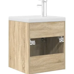 Vidaxl Armoire lavabo de salle de bain et vasque et robinet intégrés* Meuble Wc