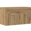 Vidaxl Armoire lavabo de salle de bain chêne artisanal bois ingénierie* Meuble Wc