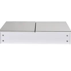 Homcom Armoire miroir de salle de bain armoire murale double portes et étagères dim. 80L x 15l x 60H cm MDF blanc