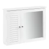 Sobuy Armoire Miroir Meuble Haut de Salle de Bain Armoire Suspendue, BZR55-W,