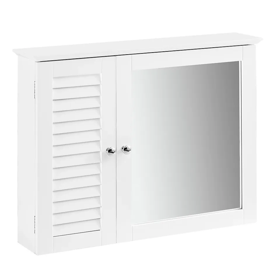 Sobuy Armoire Miroir Meuble Haut de Salle de Bain Armoire Suspendue, BZR55-W,