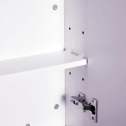 Homcom Armoire miroir murale de salle de bain 3 étagères réglables dim. 70L x 60H cm blanc* Armoire De Toilette