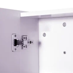 Homcom Armoire miroir murale de salle de bain 3 étagères réglables dim. 70L x 60H cm blanc* Armoire De Toilette