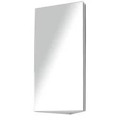 Homcom Armoire miroir salle de bain armoire de toilette murale meuble d'angle 2 étagères dim. 30L x 18,4l x 60H cm acier inox.* Armoire De Toilette